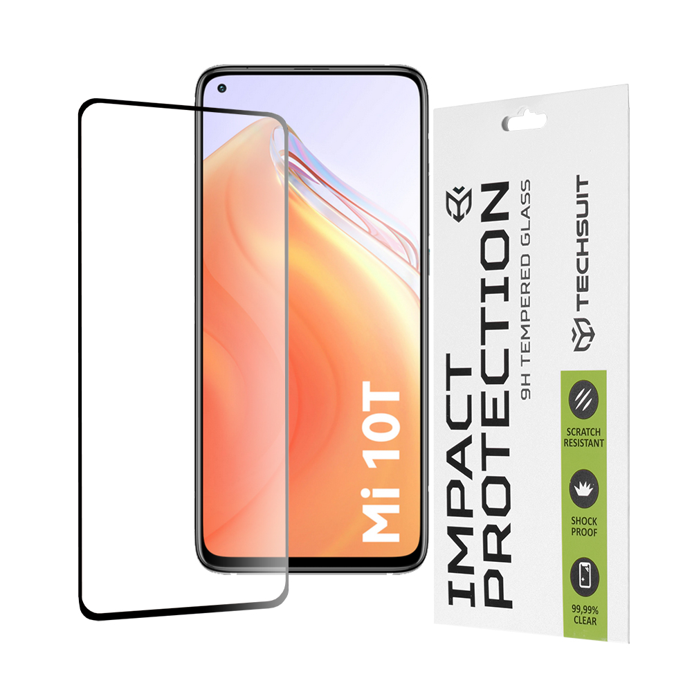 Калъф за Xiaomi Mi 10T 5G / Mi 10T Pro 5G - Techsuit 111D Full Cover / Full Glue Glass - Черен