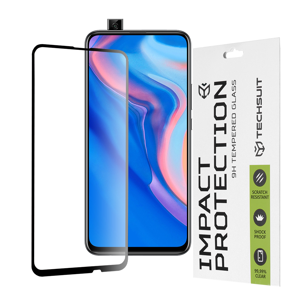 Капак за Huawei P Smart Z / Y9 Prime 2019 - Techsuit 111D Full Cover / Full Glue Glass - Черен