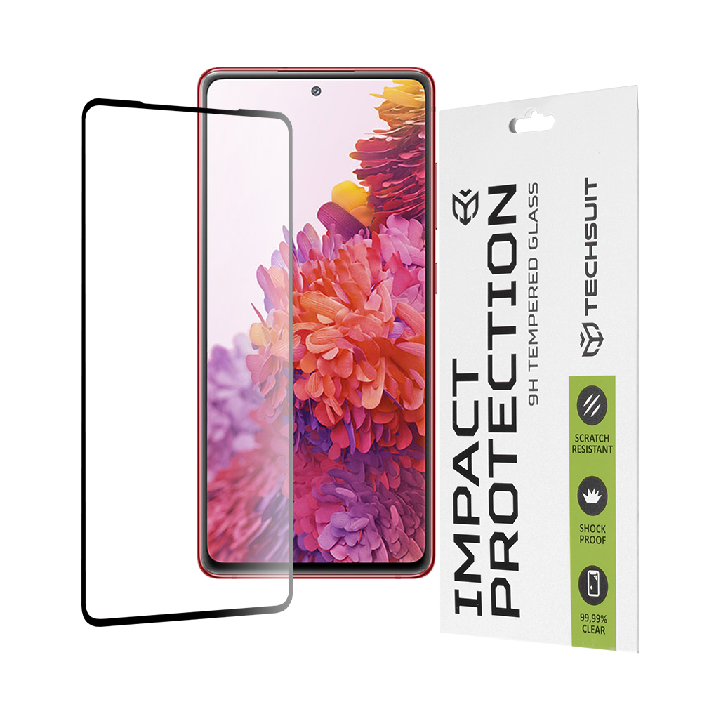 Капак за Samsung Galaxy S20 FE / S20 FE 5G - Techsuit 111D Full Cover / Full Glue Glass - Черен