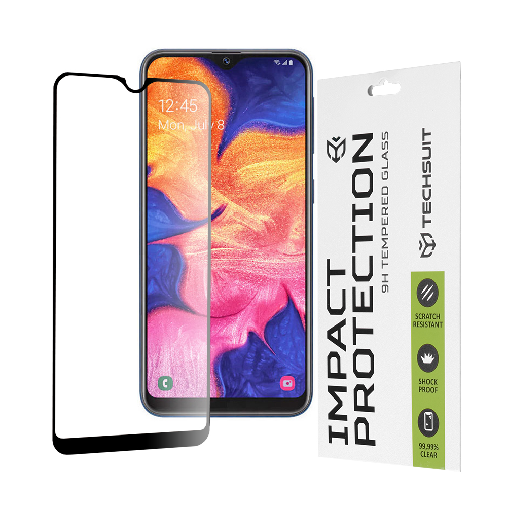 Капак за Samsung Galaxy A10e / A20e - Techsuit 111D Full Cover / Full Glue Glass - Черен