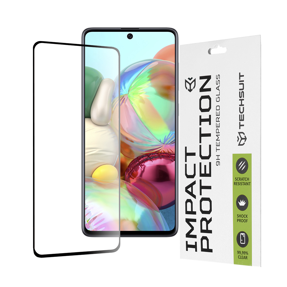 Калъф за Samsung Galaxy A71 4G / A71 5G / M51 / Note 10 Lite - Techsuit 111D Full Cover / Full Glue Glass - Черен