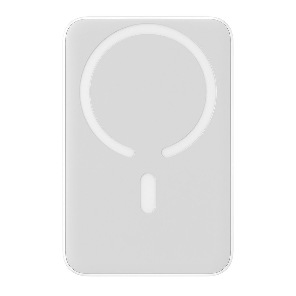 USB-C външна батерия, MagSafe, 10000 mAh, 20 W + Type-C кабел, 60 W, 30 см - Baseus Magnetic Mini (PPCX070002) - Бял