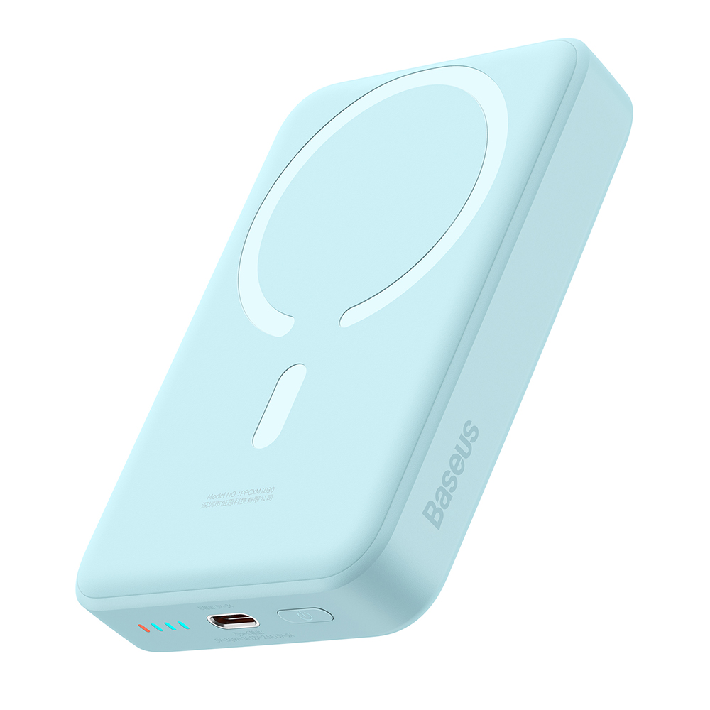 Външна USB-C батерия, MagSafe, 10000mAh, 30W - Baseus Mini (PPCX110203) - Син