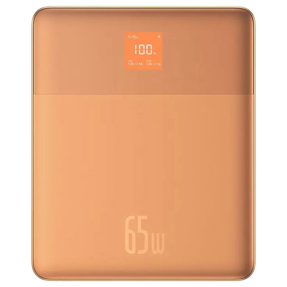 Външна батерия 2x Type-C, 65W, 12000mAh + USB-C кабел - Baseus (P10063801733-00) - Оранжев