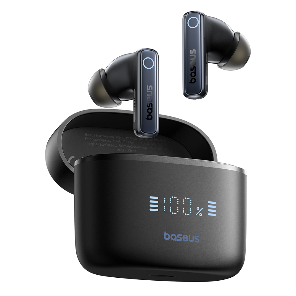 Безжични слушалки с True Wireless - Baseus Bowie 30 (A00073100126-00) - Cosmic Черен