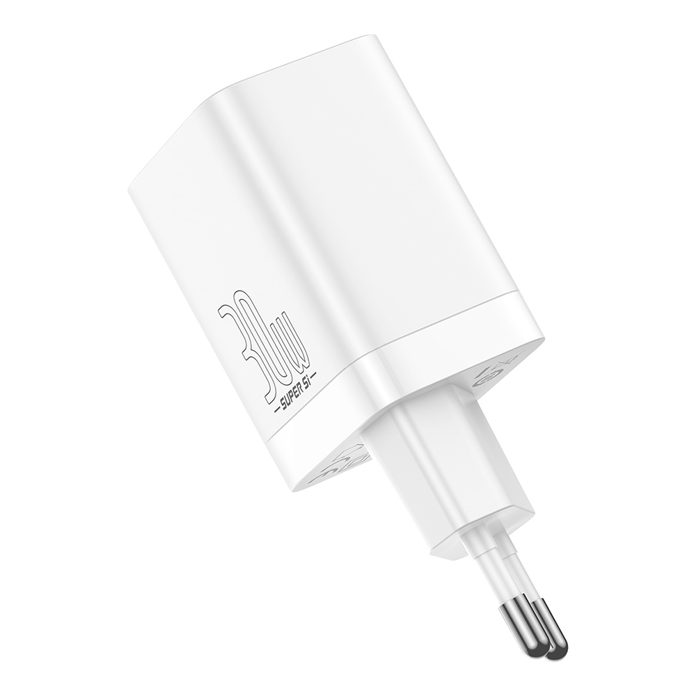 Зарядно устройство Priza Char, 2в1, 30W - Baseus Super Si Pro (CCSUPP-E02) - Бяло