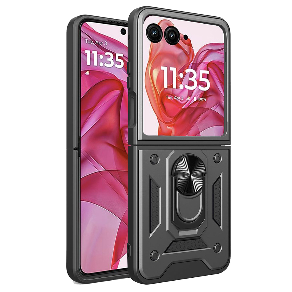 Калъф за Motorola Razr 50 Ultra - Techsuit CamShield Series - Черен