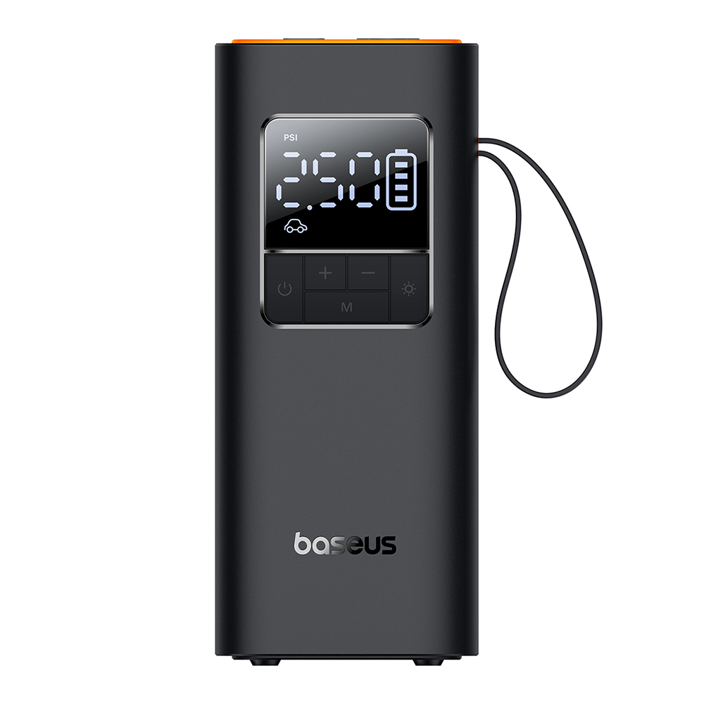 Електрическа помпа с дисплей, кабел, 4000 mAh - Baseus Super Mini Pro (C11159300111-00) - Черен