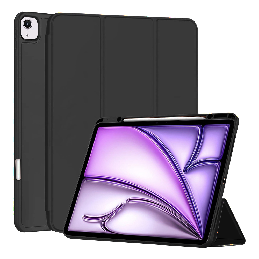 Калъф за iPad Air 13 (2024) / Air 13 (2025) / Air 13 (2026) - Techsuit Flex Trifold - Черен