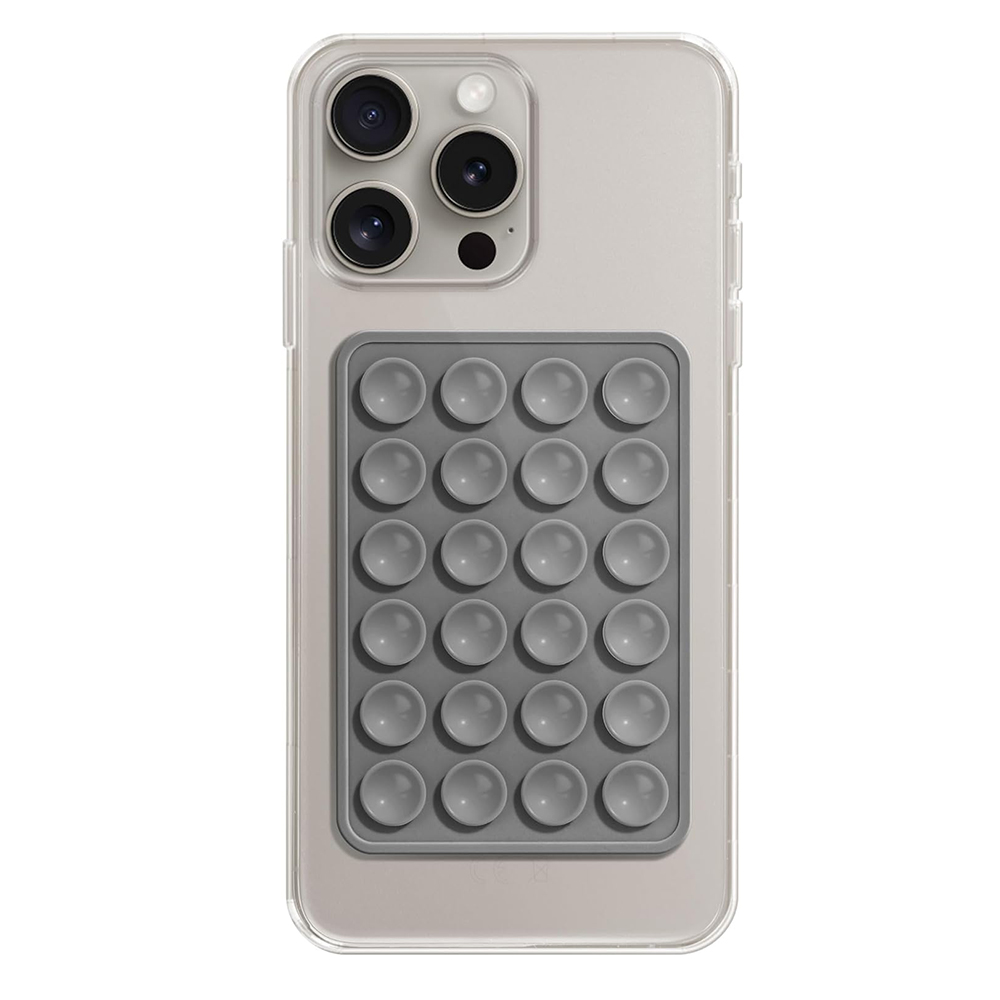 Държач за вендуза за телефон, правоъгълен - Techsuit (ST-PAD) - Сив
