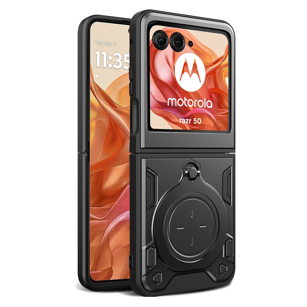 Калъф за Motorola Razr 50 / Razr 60 / Razr 70 - Techsuit CamGuard Pro - Черен