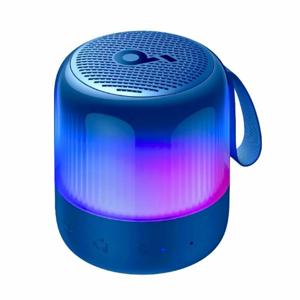 Преносим високоговорител 360°, 8W, IP67 - Anker SoundCore Glow Mini (A3136G31) - Син