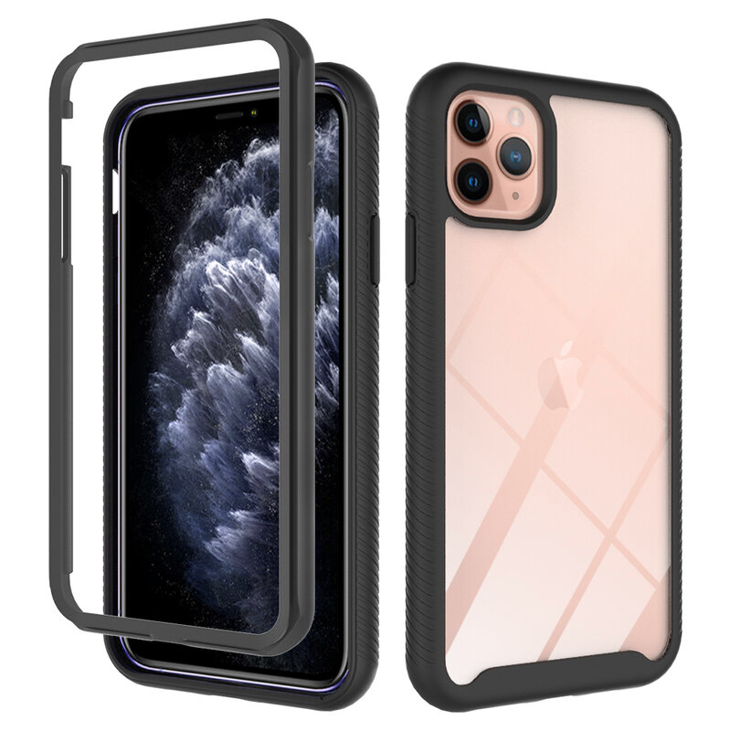 Калъф за iPhone 11 Pro + калъф - Techsuit Defense360 Pro - Черен
