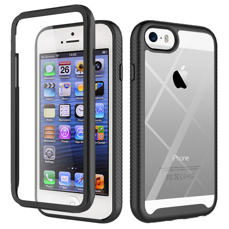 Калъф за iPhone 5 / 5s / SE + калъф - Techsuit Defense360 Pro - Черен