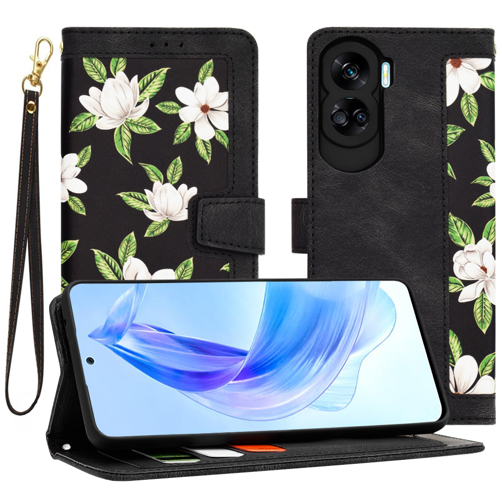 Калъф за Honor 90 Lite - Techsuit FlipCraft - Flowers of the Dawn
