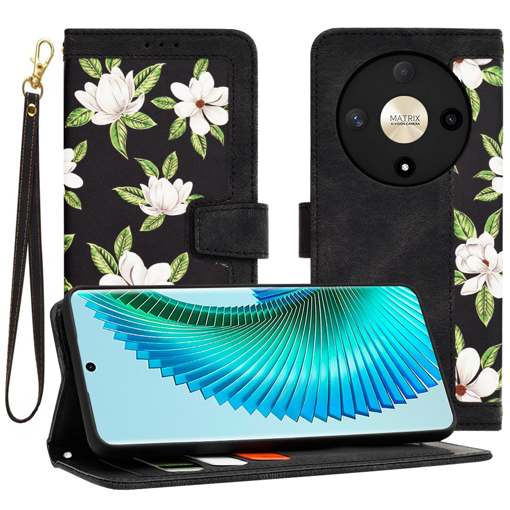 Калъф за Honor Magic6 Lite - Techsuit FlipCraft - Flowers of the Dawn