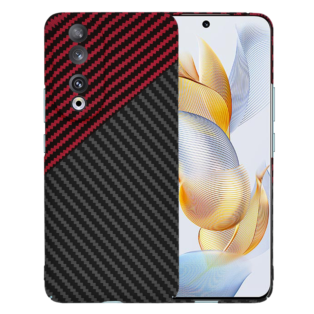 Калъф за Honor 90 - Techsuit Carbonite FiberShell - Червен Vortex