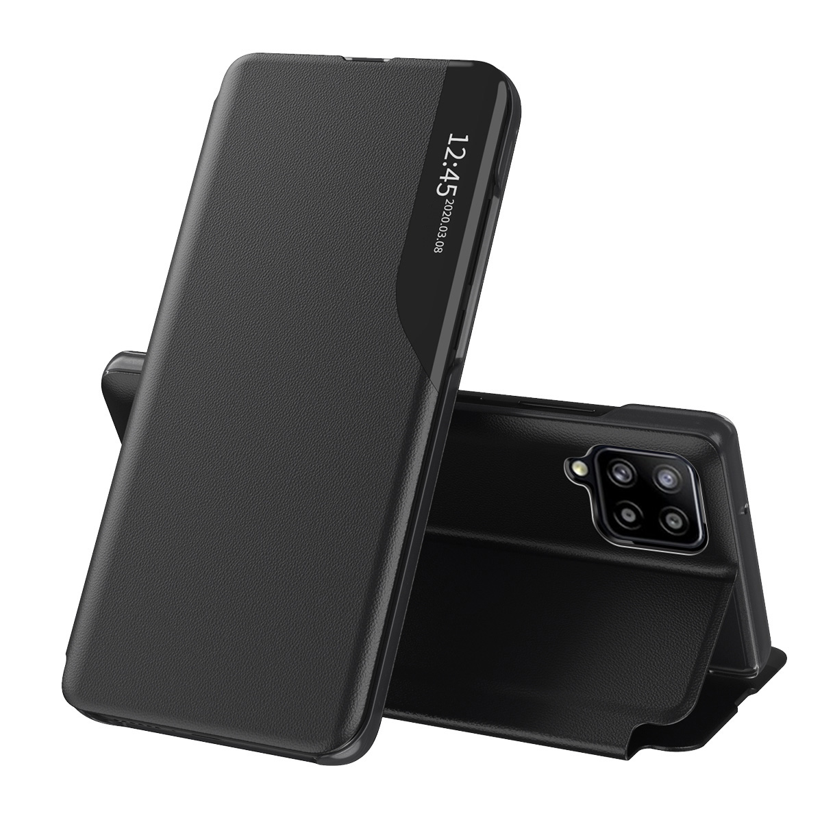 Калъф за Samsung Galaxy A12 / A12 Nacho - Techsuit eFold Series - Черен