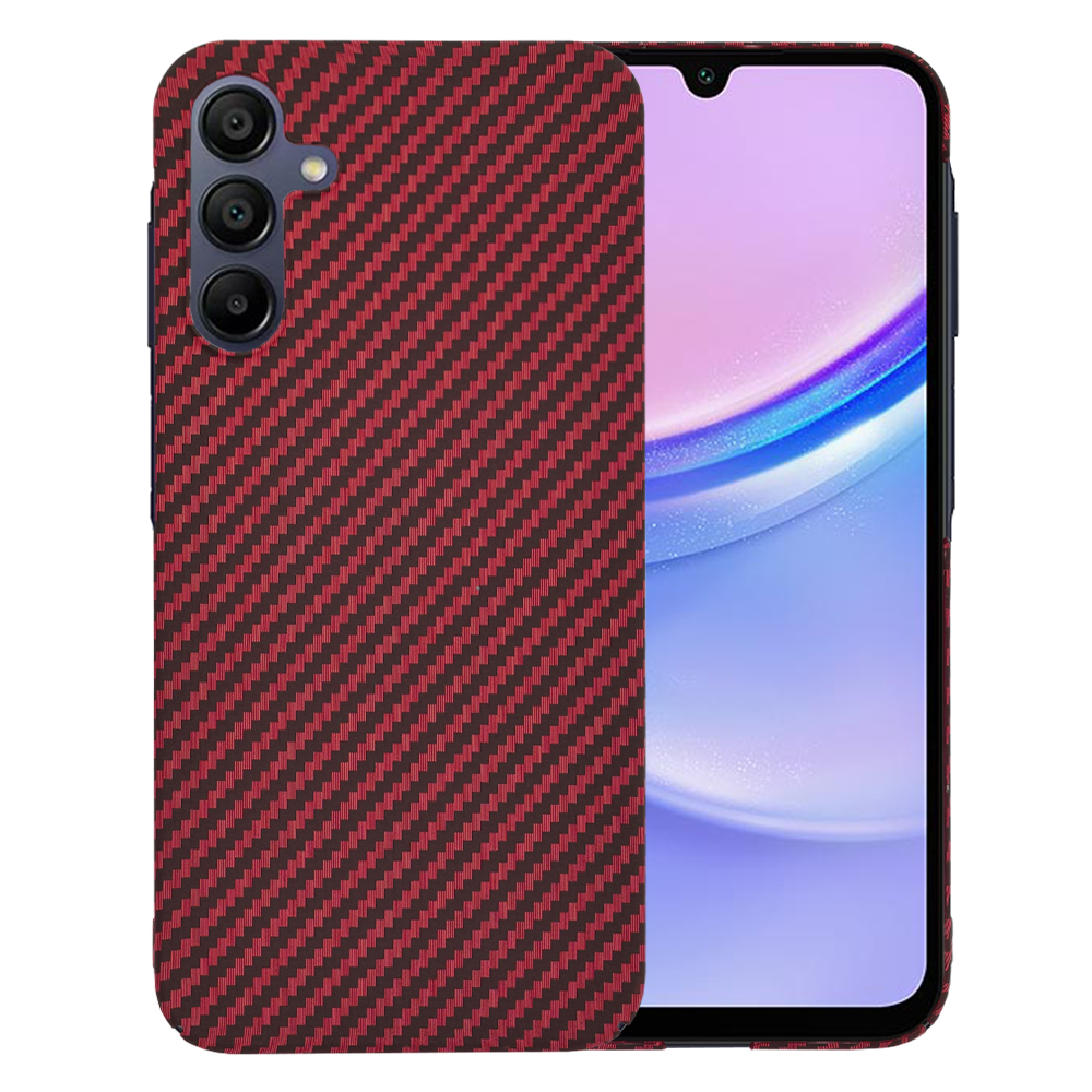 Калъф за Samsung Galaxy A15 4G / A15 5G - Techsuit Carbonite FiberShell - Червен