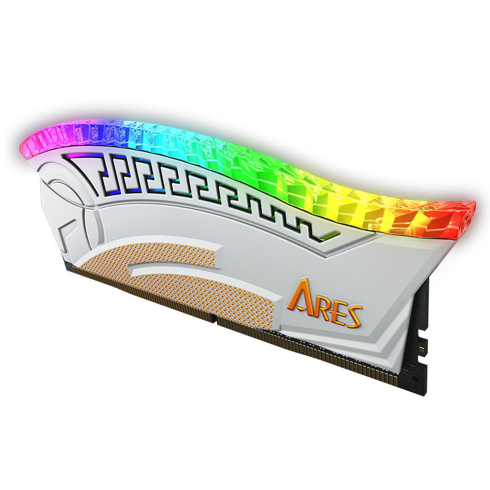 RAM за настолен компютър, DDR4, RAM за игри, 32GB, 3600MHz, CL18 - Dato Ares Armor (AMRGB2G832G36W) - Бял