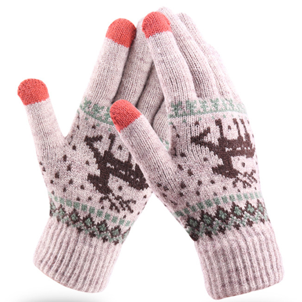Ръкавици със сензорен екран - Techsuit Raindeer Woolen (ST0002) - Каки