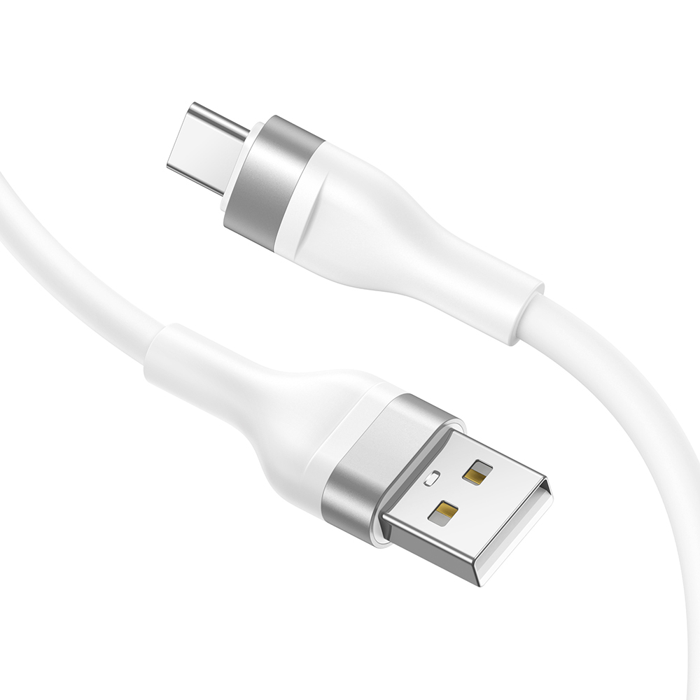 Кабел за данни с USB конектори, Type-C 2.4A, 1.2m - Lito (LD02C) - Бял