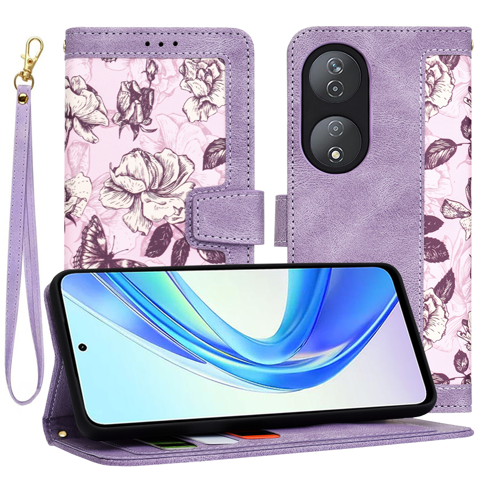 Калъф за Honor X7b / X7b 5G / 90 SMART - Techsuit FlipCraft - Mysterious Лилав