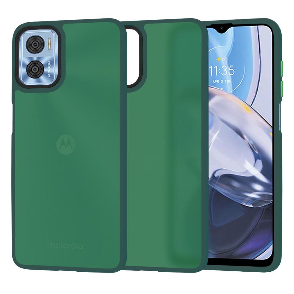 Калъф за Motorola Moto Moto E22 / Moto E22i - Techsuit HaloFrost Series - Midnight Зелен