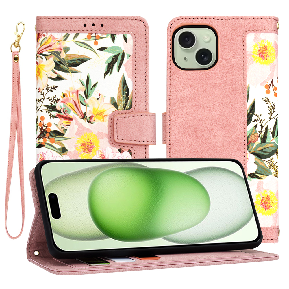 Калъф за iPhone 15 Plus - Techsuit FlipCraft - Sweetheart Розов