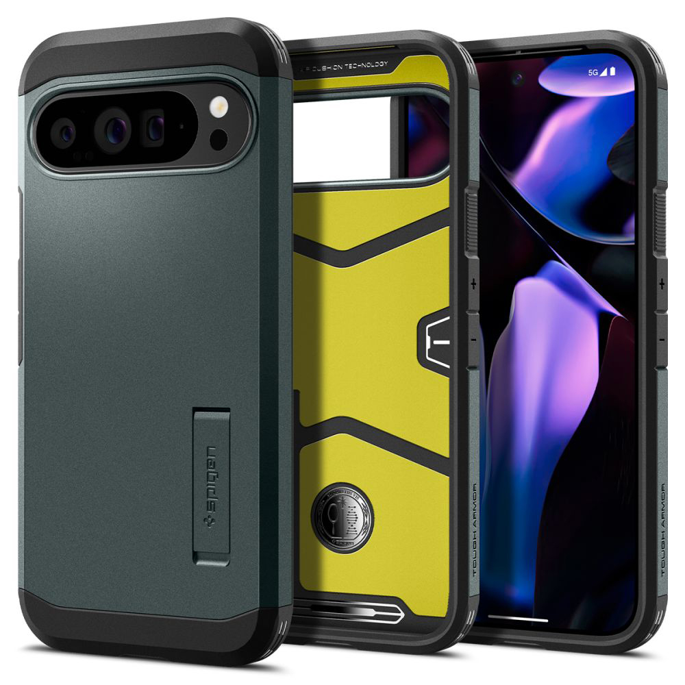 Калъф за Google Pixel 9 Pro XL - Spigen Tough Armor (ACS07728) - Abyss Зелен