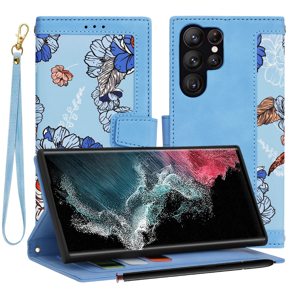 Калъф за Samsung Galaxy S22 Ultra 5G - Techsuit FlipCraft - Vibrant Син