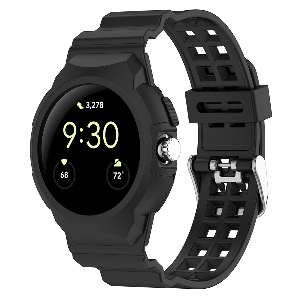 Каишка за Google Pixel Watch / Watch 2 / Watch 3 / Watch 4 41 mm - Techsuit Watchband (W065) - Черен