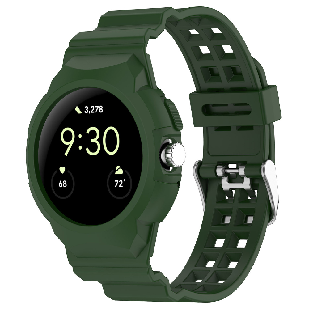 Каишка за Google Pixel Watch / Watch 2 / Watch 3 / Watch 4 41 mm - Techsuit Watchband (W065) - Зелен