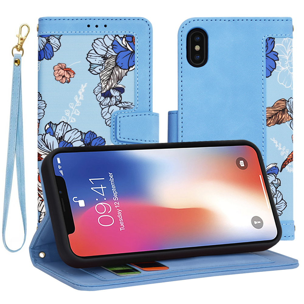 Калъф за iPhone X / iPhone XS - Techsuit FlipCraft - Vibrant Син