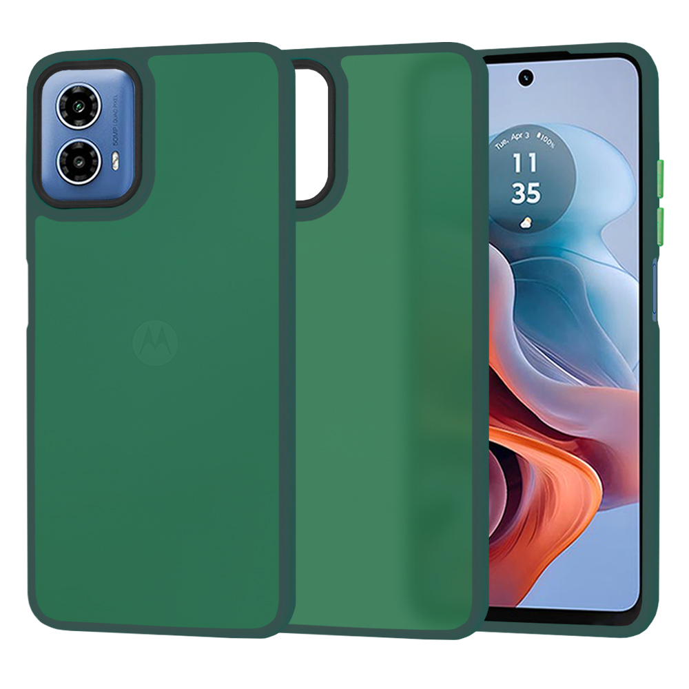Калъф за Motorola Moto G34 / Moto G45 - Techsuit HaloFrost Series - Midnight Зелен
