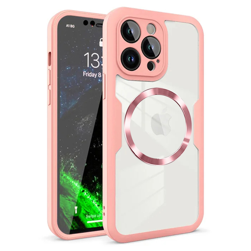 Калъф за iPhone 12 Pro + капак - Techsuit ColorVerse 360 MagSafe MagSafe Series - Розов