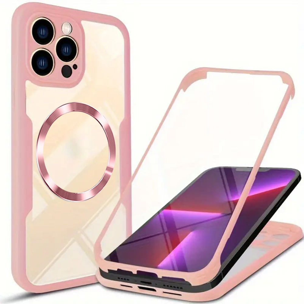 Калъф за iPhone 13 Pro Max + капак - Techsuit ColorVerse 360 MagSafe MagSafe Series - Розов