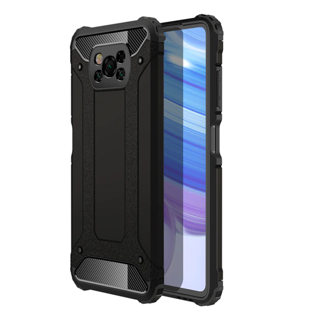 Калъф за Xiaomi Poco X3 / Poco X3 NFC / Poco X3 Pro - Techsuit Hybrid Armor - Черен