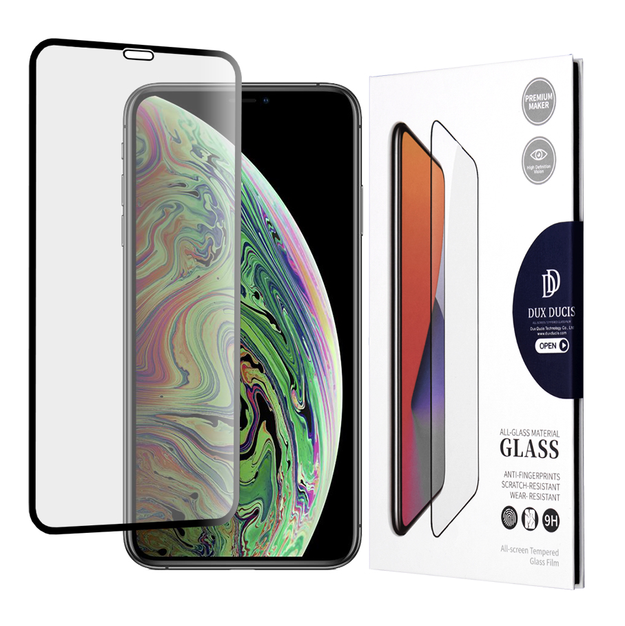 Калъф за iPhone X / iPhone XS / iPhone 11 Pro - закалено стъкло Dux Ducis - Черен