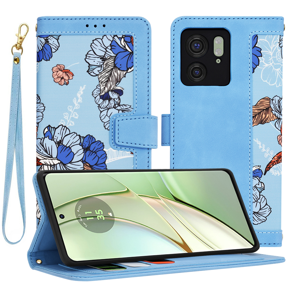 Калъф за Motorola Edge 40 / Edge (2023) - Techsuit FlipCraft - Vibrant Син