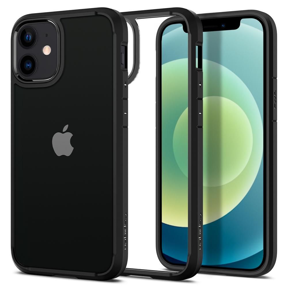 Калъф за iPhone 12 / iPhone 12 Pro - Spigen Ultra Hybrid (ACS01703) - черен мат