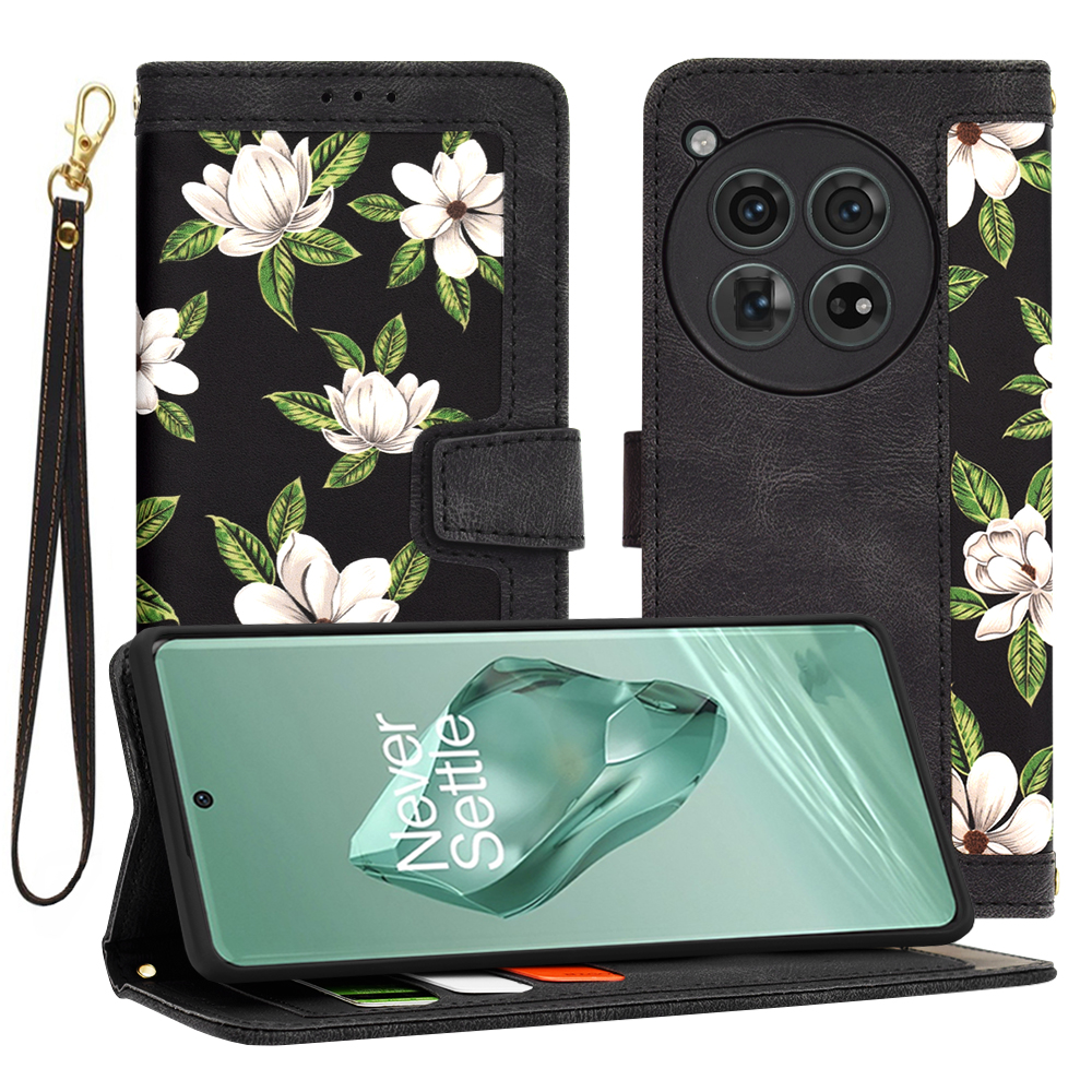Калъф за OnePlus 12 - Techsuit FlipCraft - Flowers of the Dawn