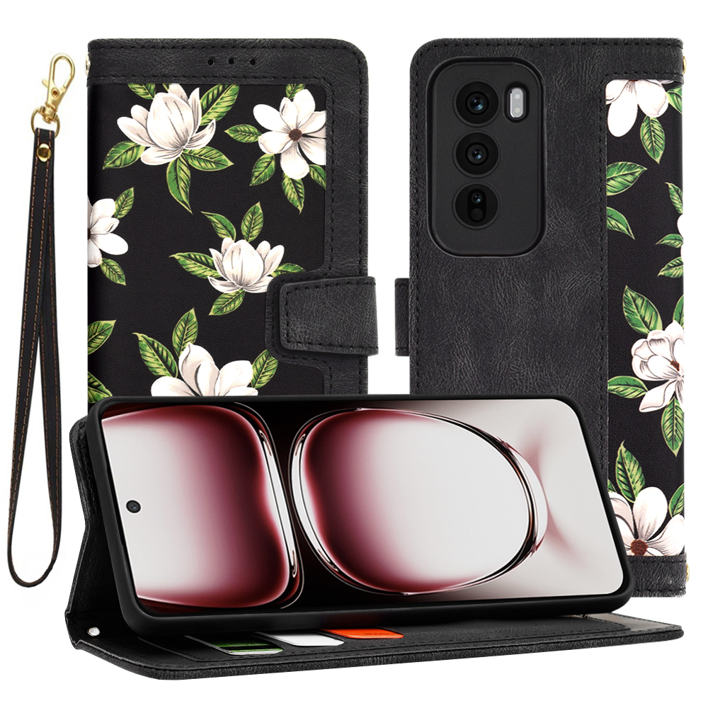 Калъф за Oppo Reno12 Pro - Techsuit FlipCraft - Flowers of the Dawn