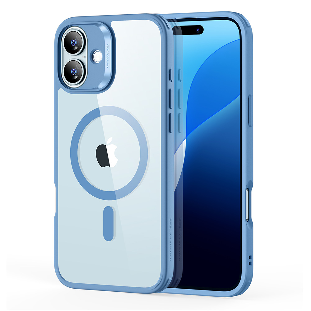 Калъф за iPhone 16 - ESR Classic Hybrid HaloLock - Прозрачен Син