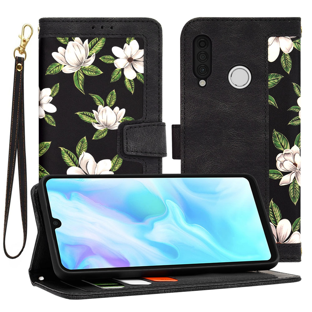 Калъф за Huawei P30 Lite / P30 Lite New Edition - Techsuit FlipCraft - Flowers of the Dawn