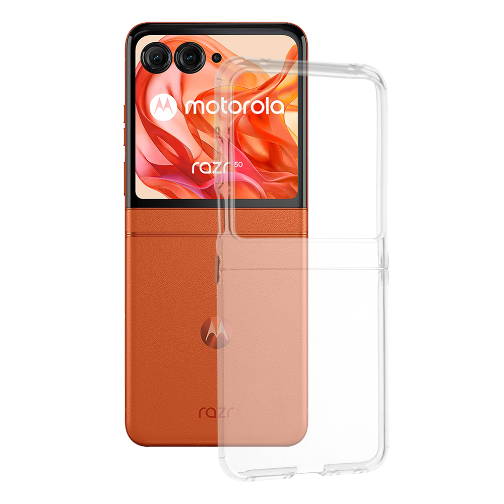 Калъф за Motorola Razr 50 / Razr 60 - Techsuit Прозрачен Silicone - Прозрачен