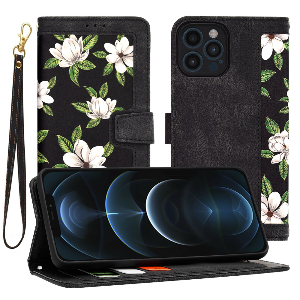 Калъф за iPhone 12 Pro Max - Techsuit FlipCraft - Flowers of the Dawn