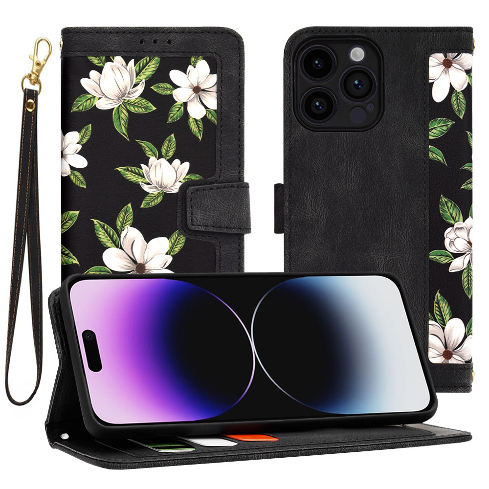 Калъф за iPhone 14 Pro Max - Techsuit FlipCraft - Flowers of the Dawn