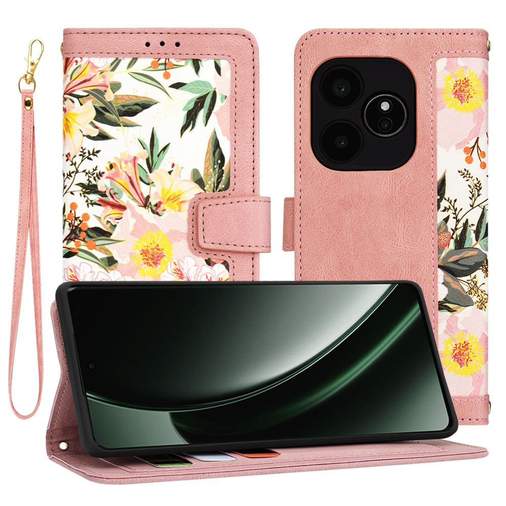 Калъф за Realme GT 6 / GT 6T - Techsuit FlipCraft - Sweetheart Розов