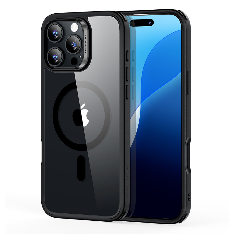 Калъф за iPhone 16 Pro Max - ESR Classic Hybrid HaloLock - Прозрачен Черен